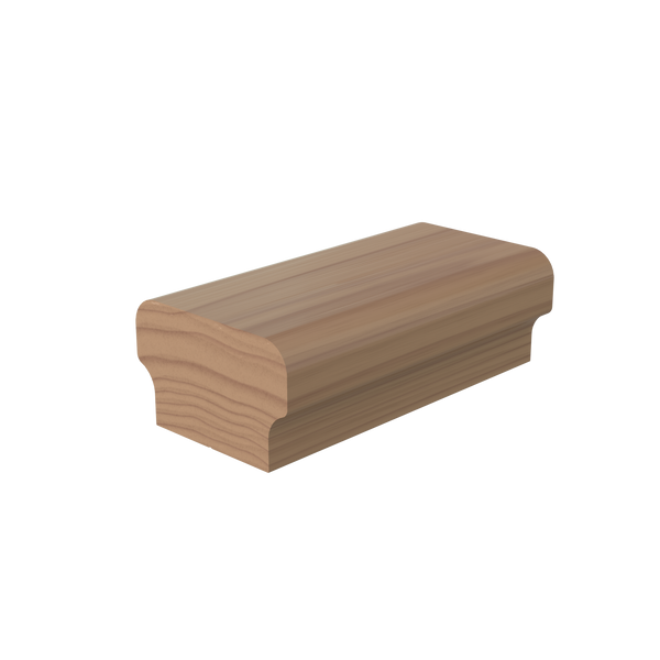 AN684 Unfinished Poplar Non Plowed Handrail 12'