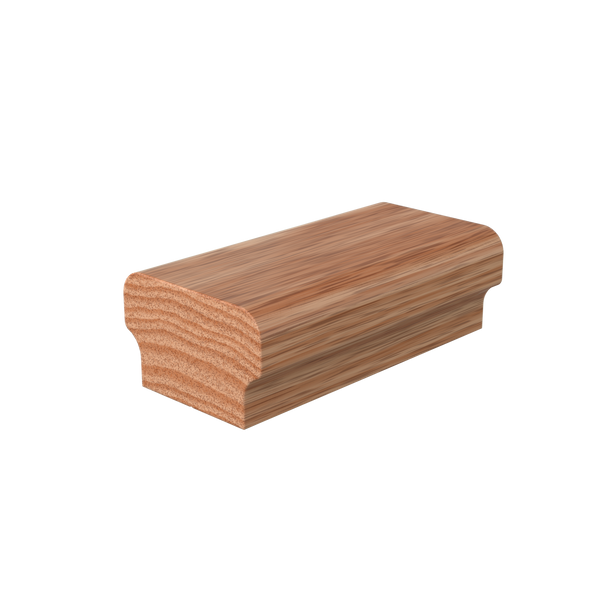 AN684 Unfinished Red Oak Non Plowed Handrail 16'