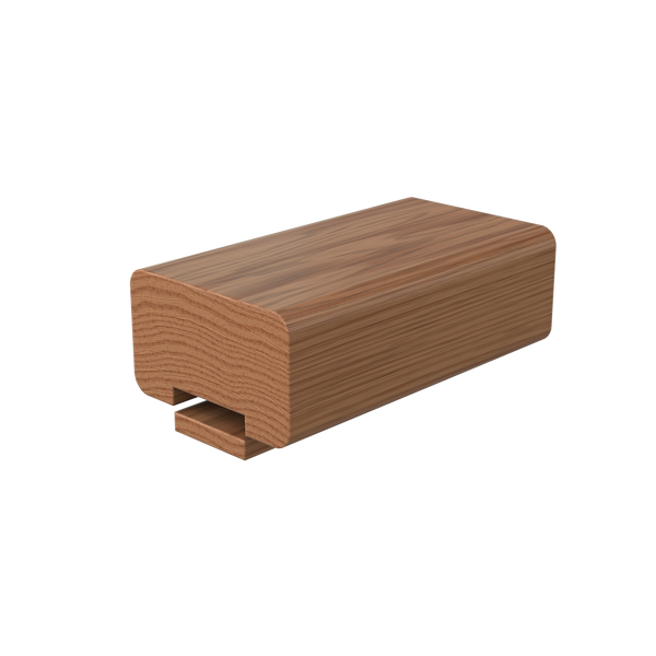 LJAN-6000FJ1/0F Unfinished White Oak Plowed 1 1/4 in. Solid Cap Handrail 16' with Fillet