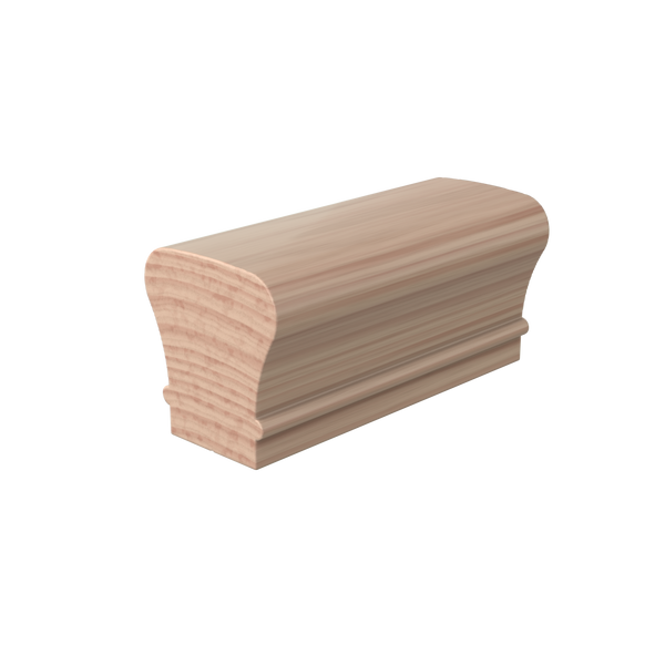 LJAN-6010 Unfinished Beech Non Plowed  Handrail 10'
