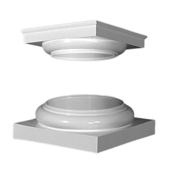 72260 PVC Cap and Base 8"