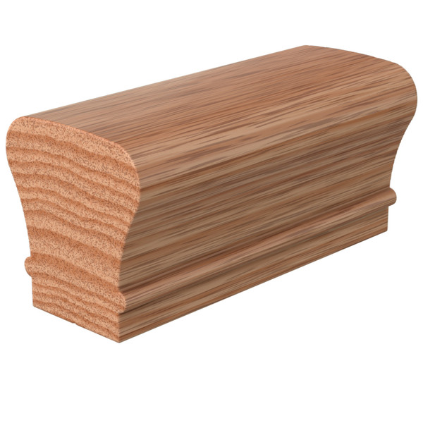 6010ET Unfinished Red Oak Non Plowed Handrail 8'