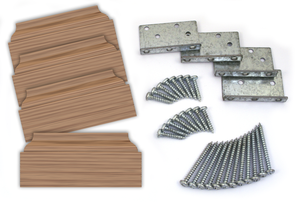 LJ-3019 White Oak Mount Kit Anchor for 3 1/2" Newels