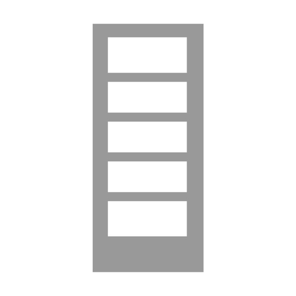 Smooth White Full 5-Lite 3.5" Horizontal 2880 Low-E CLR 32" x 96"