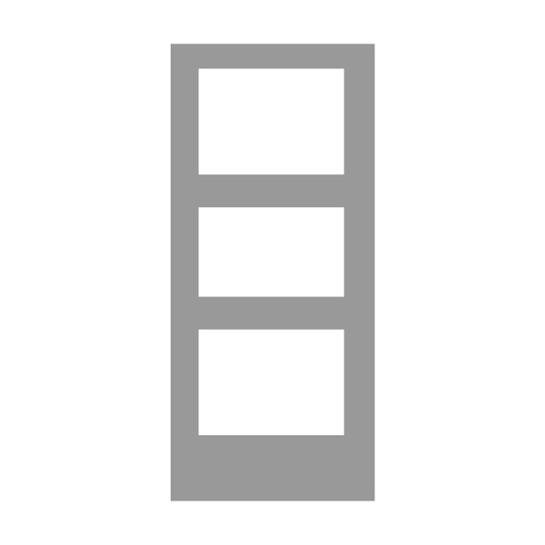 Smooth White Full 3-Lite 5.5" Horizontal 3080 Low-E CLR 36" x 96"