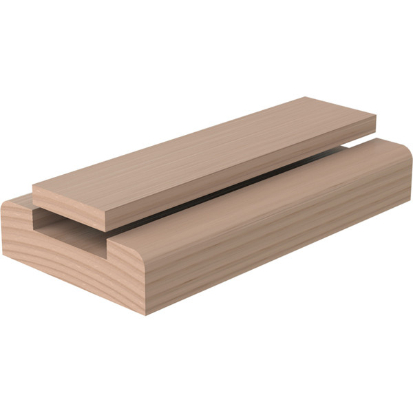 LJ-6000S Unfinished Maple Shoe Rail 8'