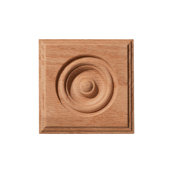 1402CB Unfinished Oak Corner Block 3-3/4"