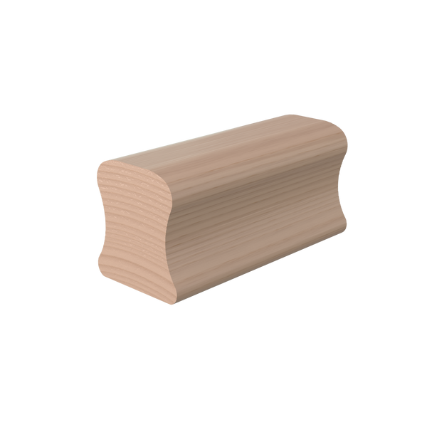 LJ-6A10SC Unfinished Maple Non Plowed Solid Cap Handrail 8'