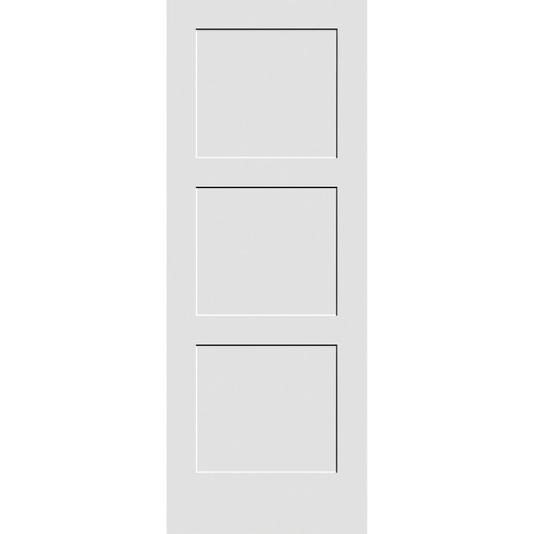 1-3/4-in. Shaker 3 Panel Finger Joint Pine 2'8" x 6'8" Door