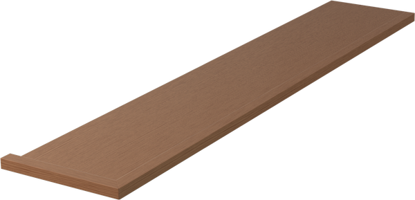 887311 White Oak Miter Return Left Hand Square Nose Tread 60"