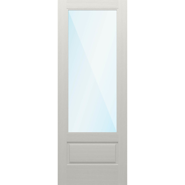 Nova 90 Direct Glazed 3/4-Lite Clear Glass/ White Unfinished 2'6" x 8'0" Door