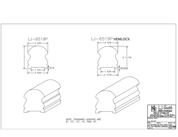 LJ-6519PC-16-O Handrail