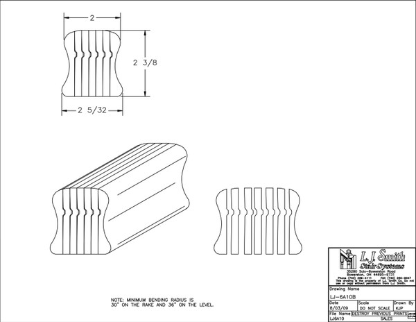 LJ-6A10B-08-AL Bending Rail