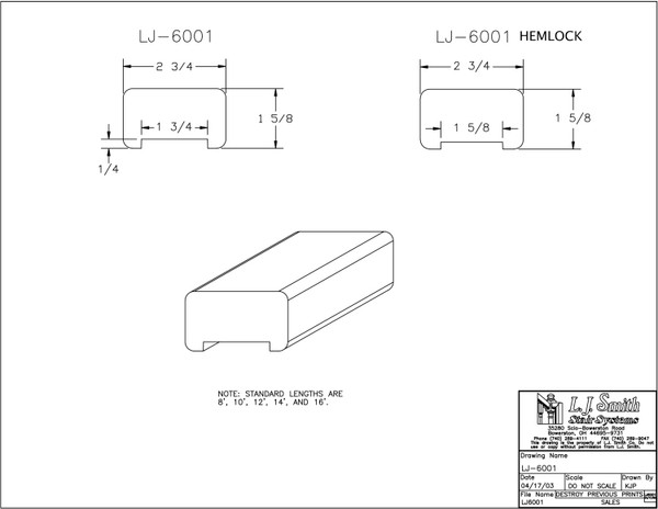 LJ-6001C-08-AL Handrail
