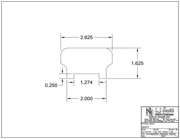 684PC0-12-O Handrail