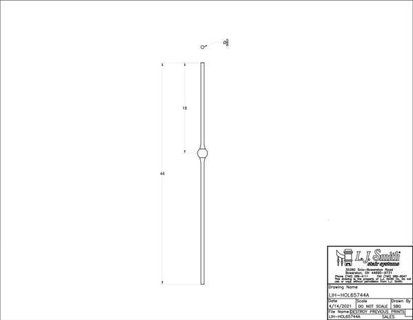 LIH-HOL65744A-LSB Iron Baluster