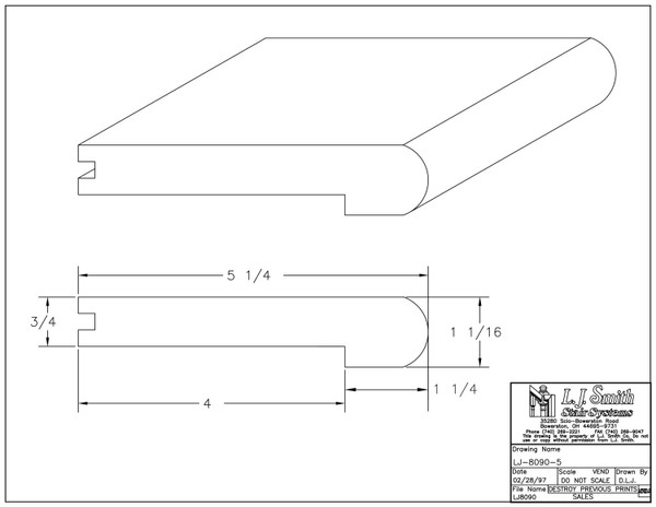 LJ-8090C-5-08-O Landing Tread