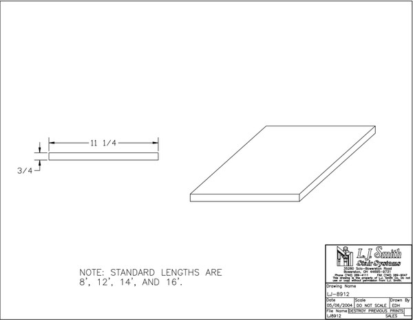 LJ-8912-08-P Skirt Board