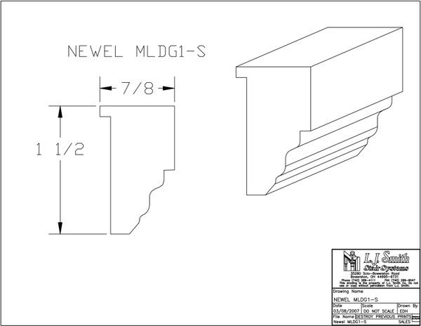 NEWEL MLDG1-S HM Box Newel Moulding