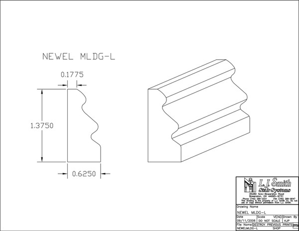 NEWEL MLDG-L P Box Newel Moulding