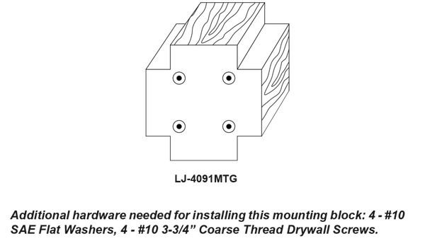 LJ-4091MTG Newel Mount Block