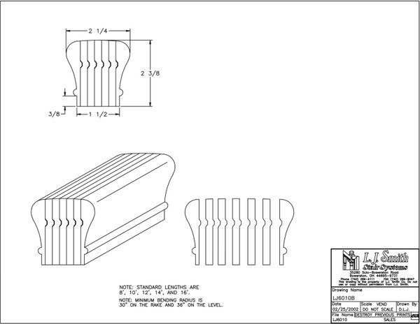 LJ-6010B-08-O Bending Rail