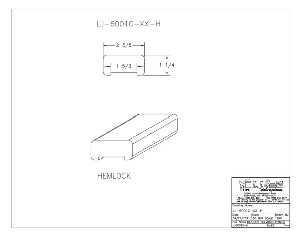 LJ-6001C-08-H Handrail