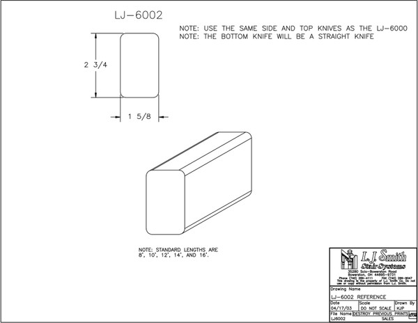 LJ-6002C-16-O Handrail