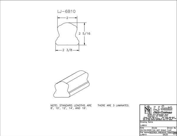 LJ-6B10C-12-O Handrail