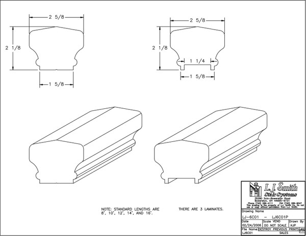 LJ-6C01C-14-WO Handrail