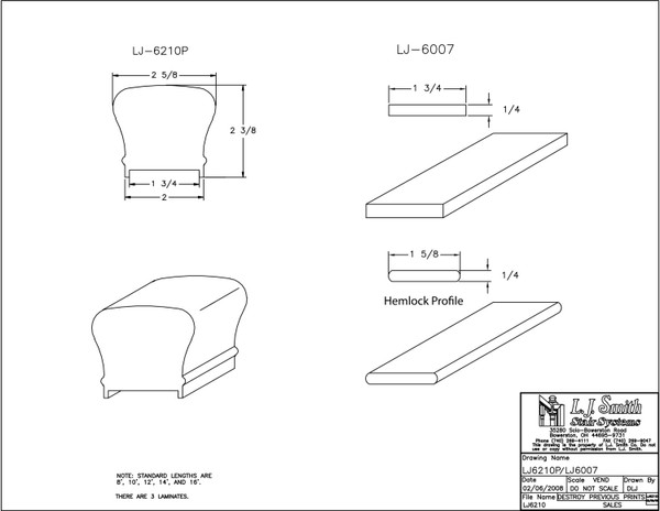 LJ-6210PFJ1/07-P Handrail
