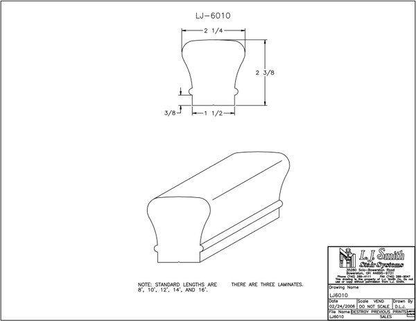 LJ-6010-08-O Handrail
