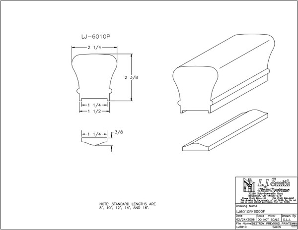 LJ-6010P/6050-10-P Handrail