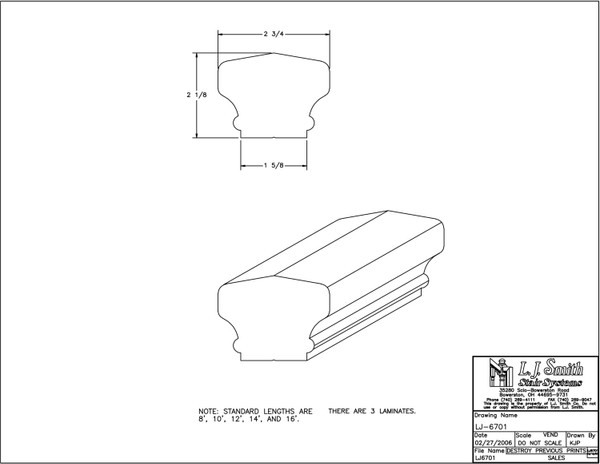 LJ-6701C-10-HM Handrail