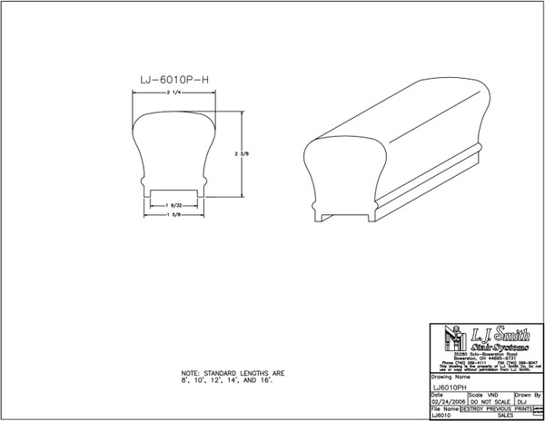 LJ-6010PSC-10-H Handrail