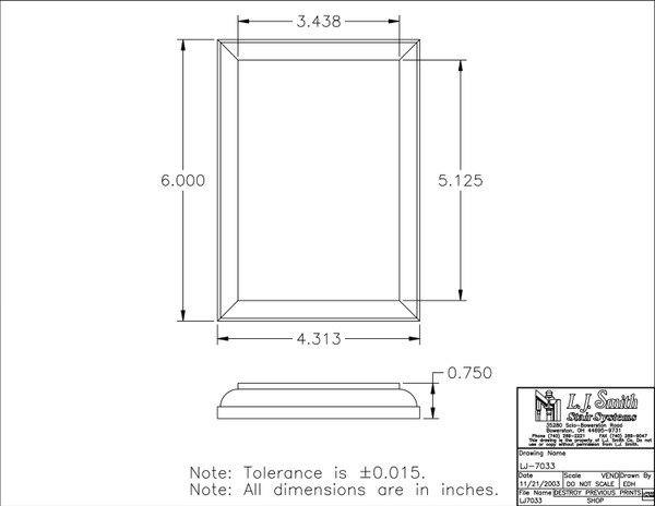 LJ-7033-B Rectangular Rosette