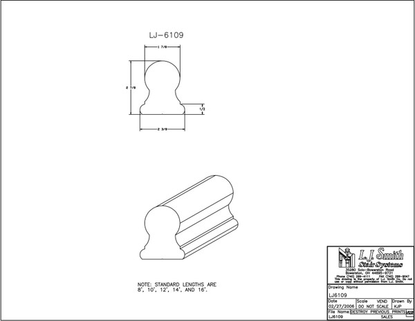 LJ-6109C-16-H Handrail
