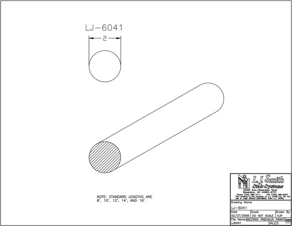 LJ-6041C-10-C Wall Rail