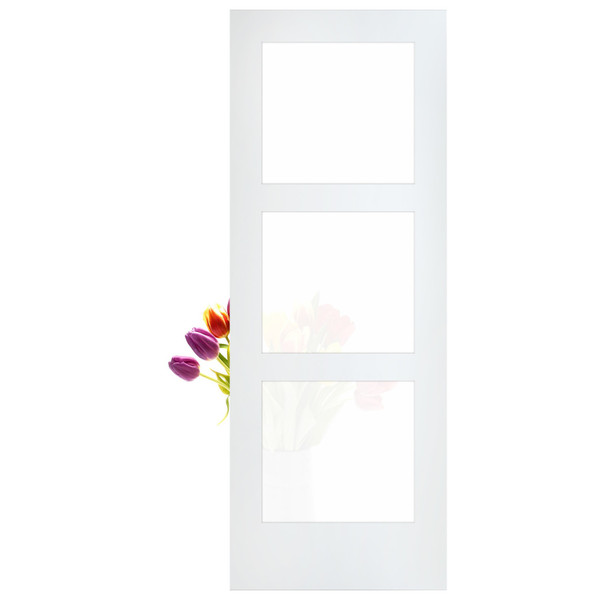 Shaker 3 Lite Privacy Primed Pine 2'4" x 8'0" Door