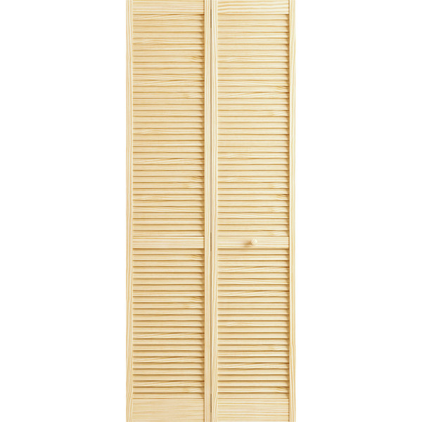 1-3/8-in. Bifold Louver/Louver Vertical Grain Pine 4'0" x 6'8" Door