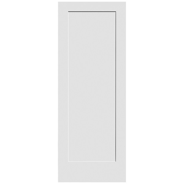 1-3/8-in. Shaker 1 Panel Primed MDF Overlay 2'0" x 6'8" Door