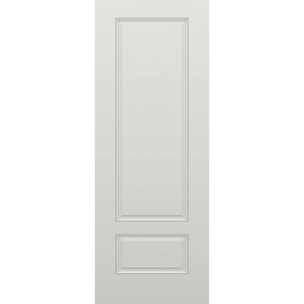 1-3/4-in. 2 Panel 3/4 Top  White Fiberglass 3'0" x 8'0" Door