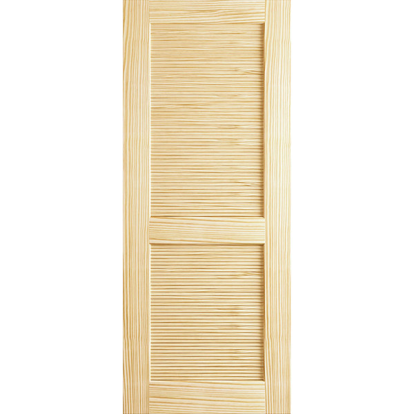 1-3/8-in. Louver/Louver Vertical Grain Pine 1'0" x 6'8" Door