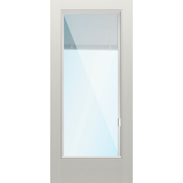 1-3/4-in. Full View Mini Blind  White Fiberglass 3'0" x 6'8" Door