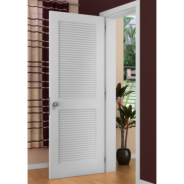 Louver/Louver Primed Pine 2'1" x 0'6" Door