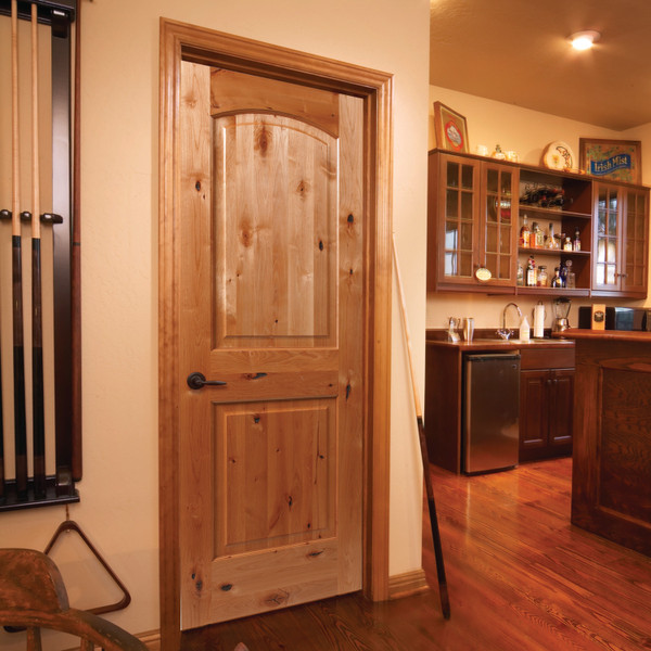 1-3/8-in. 2 Panel Arch Top Knotty Alder 2'6" x 8'0" Door