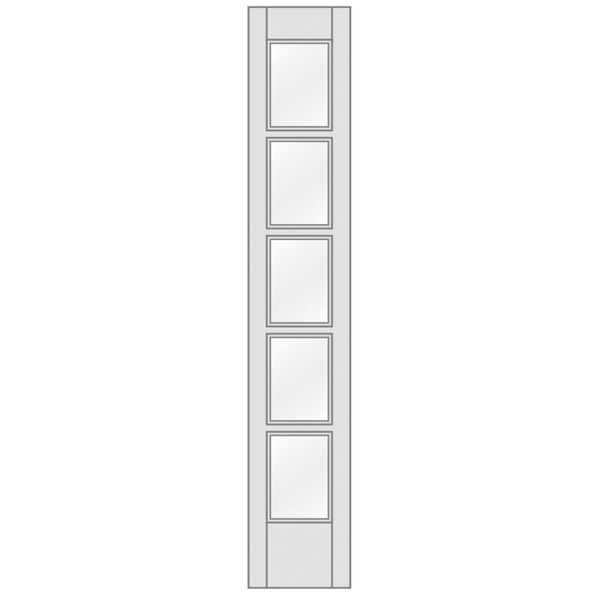 1-3/8-in. 5 Lite Vertical Grain Pine 1'4" x 6'8" Door