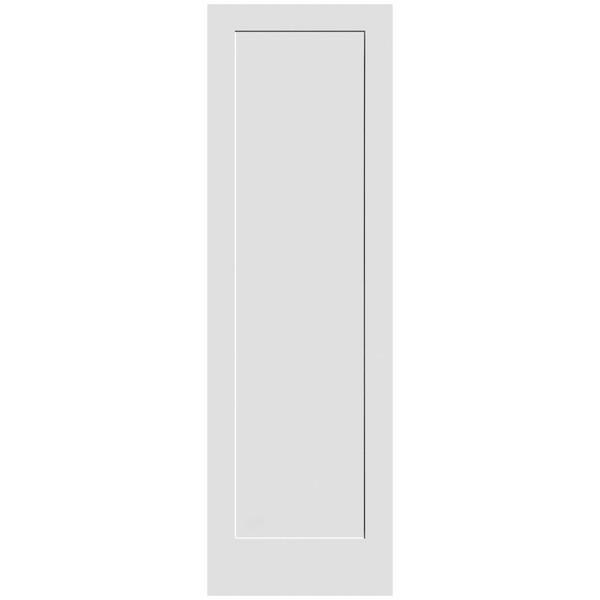 1-3/8-in. Shaker 1 Panel Primed MDF Overlay 3'0" x 8'0" Door