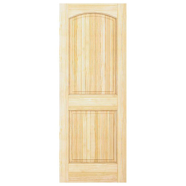 1-3/8-in. 2 Panel Arch Top Vertical Grain Pine 2'6" x 6'8" Door