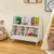 5-Cube Kids Bookshelf and Toy Organizer with Anti-Tipping Kits-White - Color: White